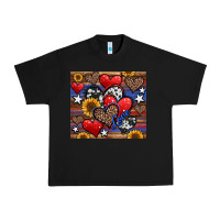 Black 4th of july american hearts Urban Heavy Tee - Jasminsmagicworld