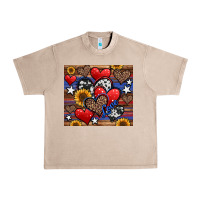 French Oak 4th of july american hearts Urban Heavy Tee - Jasminsmagicworld