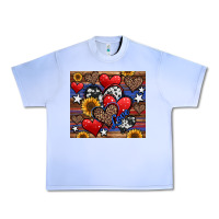 Grape Ice 4th of july american hearts Urban Heavy Tee - Jasminsmagicworld