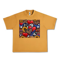 Peanut Butter 4th of july american hearts Urban Heavy Tee - Jasminsmagicworld