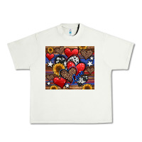 Pistachio 4th of july american hearts Urban Heavy Tee - Jasminsmagicworld