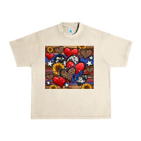 Sandshell 4th of july american hearts Urban Heavy Tee - Jasminsmagicworld