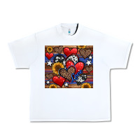 White 4th of july american hearts Urban Heavy Tee - Jasminsmagicworld