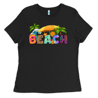Black beach Ladies Tee - RanaPortraitStore