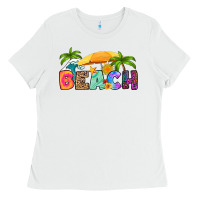 White beach Ladies Tee - RanaPortraitStore