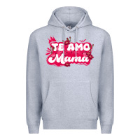 Heather Grey te amo mama Premium Hoodie - JahusDesignShop