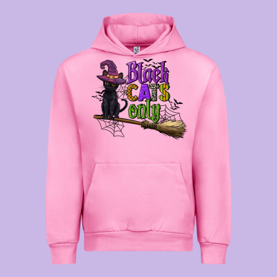 Black Cats Only Urban Hoodie Designed By Cowgirlartshop
