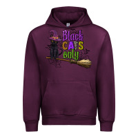 Mauve Wine black cats only Urban Hoodie - CowGirlArtShop