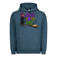 Pigment Midnight Navy black cats only Urban Hoodie - CowGirlArtShop