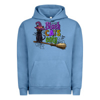 Pigment Pebble Blue black cats only Urban Hoodie - CowGirlArtShop