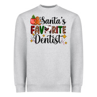 Heather Grey santa's favorite dentist Heavyweight Sweatshirt - AdoDesignShop