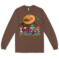 Chestnut Hello sunshine Long Sleeve Tee - NancyCooperArtShop