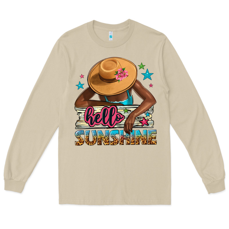 Hello Sunshine Long Sleeve Tee by NancyCooperArtShop | Teevron