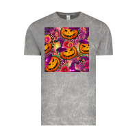 Cloud Rock halloween witchy pumpkin seamless pattern Vintage Tee - BundleAndBundleShop