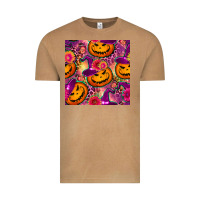 Vintage Camel halloween witchy pumpkin seamless pattern Vintage Tee - BundleAndBundleShop