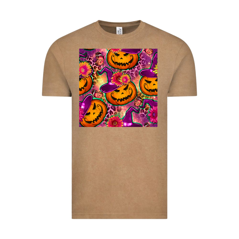 Halloween Witchy Pumpkin Seamless Pattern Vintage Tee by BundleAndBundleShop | Teevron