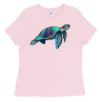 Bubblegum Pink turtle Ladies Tee - RanaPortraitStore