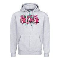 Heather Grey i am a previvor Zipper Hoodie - NancyCooperArtShop