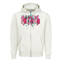 Oatmeal Heather i am a previvor Zipper Hoodie - NancyCooperArtShop