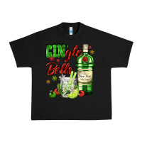 Black gin`gle bells with bottle and cocktail Urban Heavy Tee - AdoDesignShop