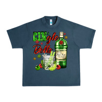Midnight Navy gin`gle bells with bottle and cocktail Urban Heavy Tee - AdoDesignShop