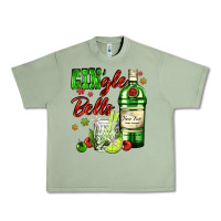 Oil Green gin`gle bells with bottle and cocktail Urban Heavy Tee - AdoDesignShop