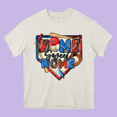 Home Sweet Home Baseball Heavy Core Tee Designed By Zillion Design Studio