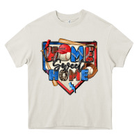 Cream home sweet home baseball Heavy Core Tee - Zillion Design Studio