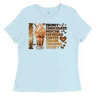 Baby Blue melanin coffee Ladies Tee - JahusDesignShop