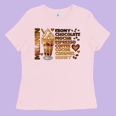 Melanin Coffee Ladies Tee Designed By Jahusdesignshop