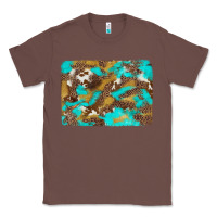 Chestnut western turquoise leopard and cowhide background Classic Tee - Artiststas