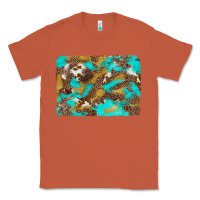 Copper western turquoise leopard and cowhide background Classic Tee - Artiststas