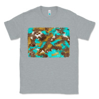 Heather Grey western turquoise leopard and cowhide background Classic Tee - Artiststas