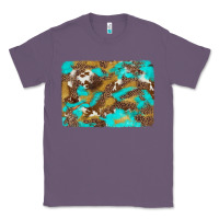 Lavender western turquoise leopard and cowhide background Classic Tee - Artiststas