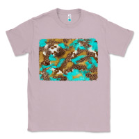 Lilac western turquoise leopard and cowhide background Classic Tee - Artiststas