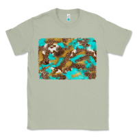 Matcha western turquoise leopard and cowhide background Classic Tee - Artiststas