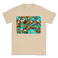 Mushroom western turquoise leopard and cowhide background Classic Tee - Artiststas