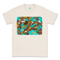 Natural western turquoise leopard and cowhide background Classic Tee - Artiststas