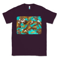 Plum western turquoise leopard and cowhide background Classic Tee - Artiststas