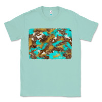 Seafoam western turquoise leopard and cowhide background Classic Tee - Artiststas