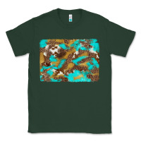 Sports Green western turquoise leopard and cowhide background Classic Tee - Artiststas