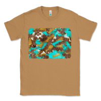 Toasted Coconut western turquoise leopard and cowhide background Classic Tee - Artiststas