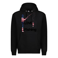 Black I love fishing Premium Hoodie - Bettercallsaul