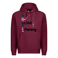 Burgundy I love fishing Premium Hoodie - Bettercallsaul