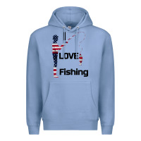 Colony Blue I love fishing Premium Hoodie - Bettercallsaul