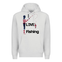 Dove Grey I love fishing Premium Hoodie - Bettercallsaul