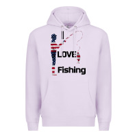 Lilac I love fishing Premium Hoodie - Bettercallsaul