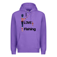 Purple I love fishing Premium Hoodie - Bettercallsaul