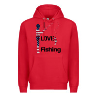 Red I love fishing Premium Hoodie - Bettercallsaul