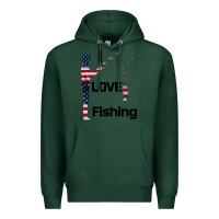 Sports Green I love fishing Premium Hoodie - Bettercallsaul